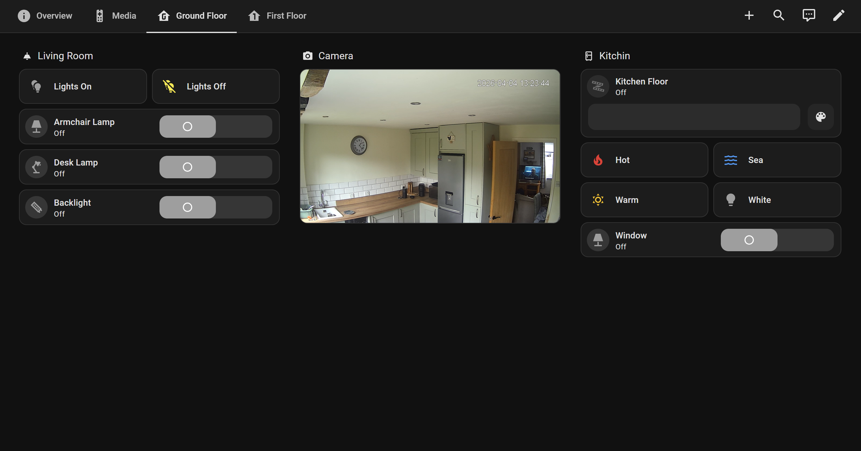 Home Assistant floor plan view